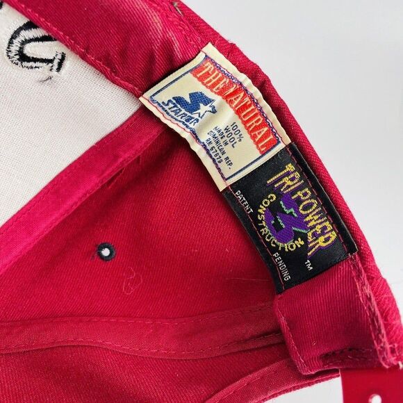 VTG 90's Starter NFL Arizona Cardinals Tri-Power Snapback Cap Hat Red Wool Logo - Picture 8 of 12